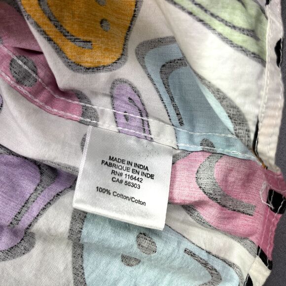 Vintage‎ aLab Button Down Shirt XL Melting Smiley Face Multicolor Hippy Trippy - Picture 7 of 14